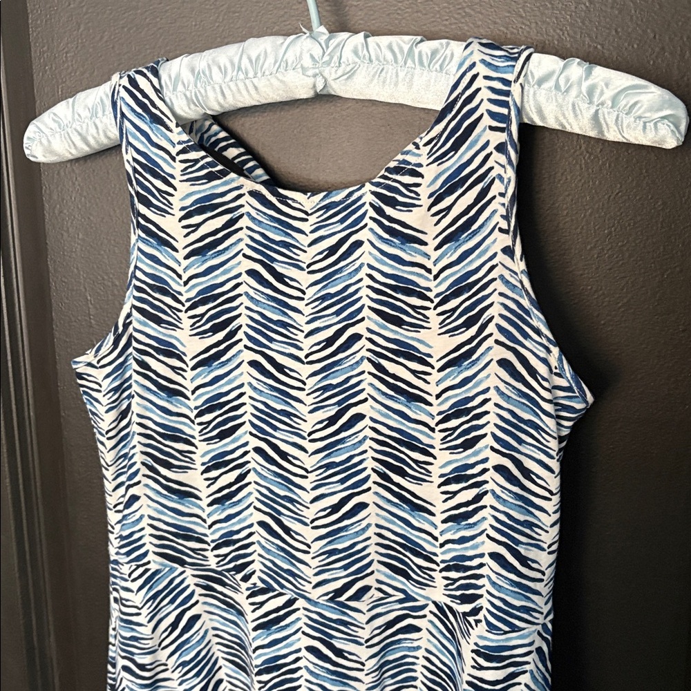 Old navy blue and white sundress size large 10/12 - Picture 2 of 5